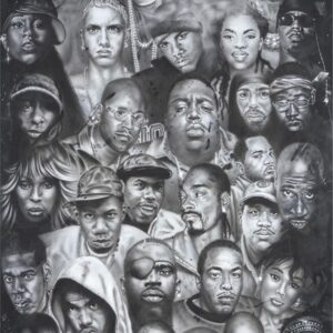 Hip Hop Rappers Collage Poster