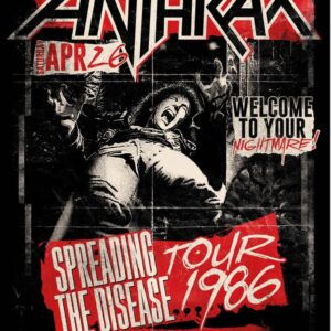 Anthrax : Spreading The Disease Tour 1986 Poster