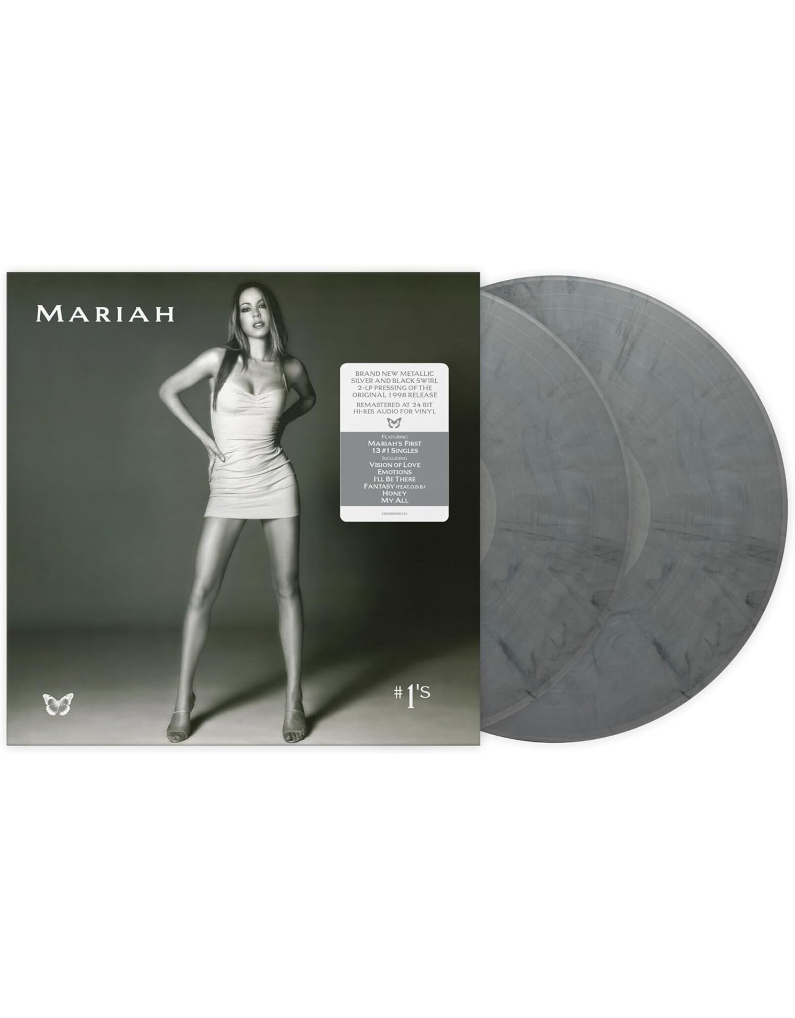 Mariah Carey : #1 Silver And Black Swirl Vinyl