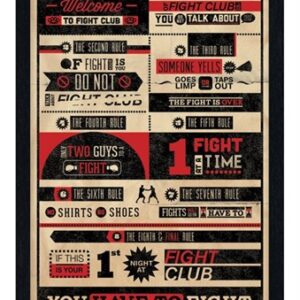 Rules Of Fight Club Poster
