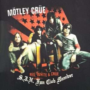 Motley Crue Red White & Crue S.I.N  Fan Club Member T-Shirt