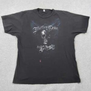 VINTAGE 2008 MOTLEY CRUE HEAVY METAL BAND TOUR T-SHIRT  XLARGE